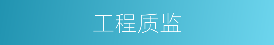工程质监的同义词