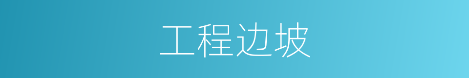 工程边坡的同义词