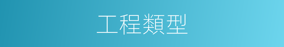 工程類型的同義詞