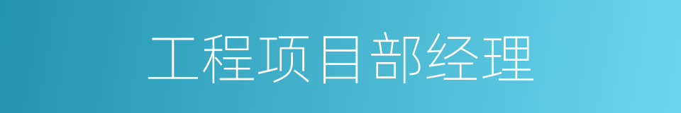 工程项目部经理的同义词