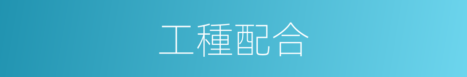 工種配合的同義詞