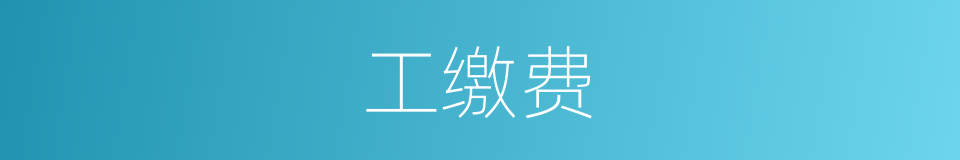 工缴费的意思