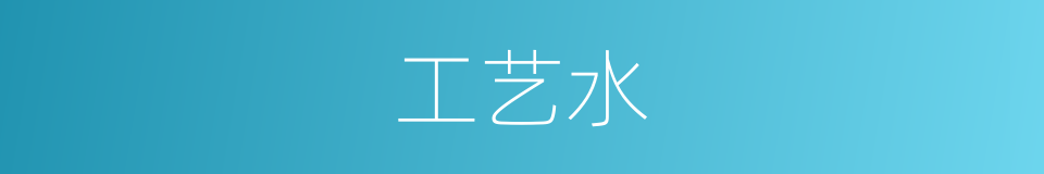 工艺水的同义词
