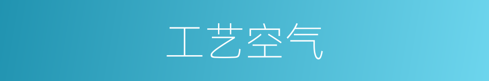 工艺空气的同义词