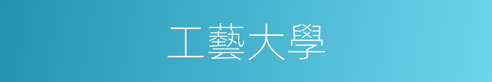 工藝大學的同義詞