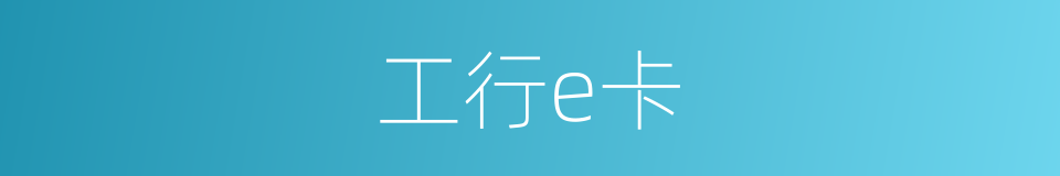工行e卡的同义词