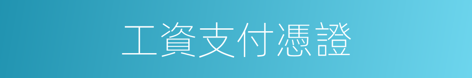 工資支付憑證的同義詞