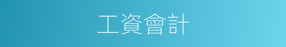 工資會計的同義詞
