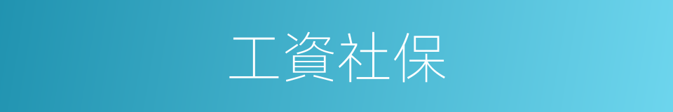 工資社保的同義詞