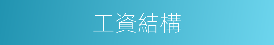 工資結構的意思