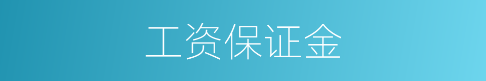 工资保证金的同义词