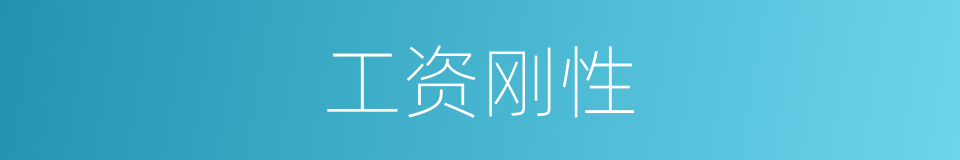 工资刚性的同义词