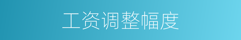 工资调整幅度的同义词