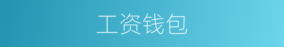 工资钱包的同义词