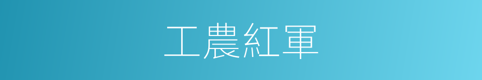 工農紅軍的意思