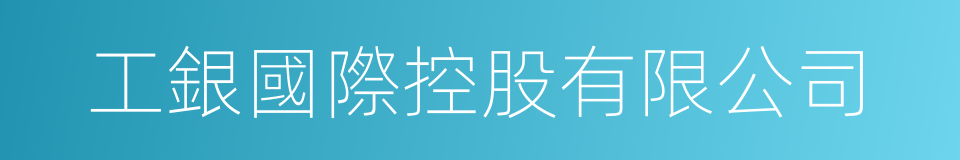 工銀國際控股有限公司的同義詞