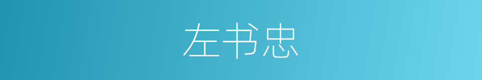左书忠的同义词