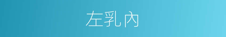 左乳內的同義詞