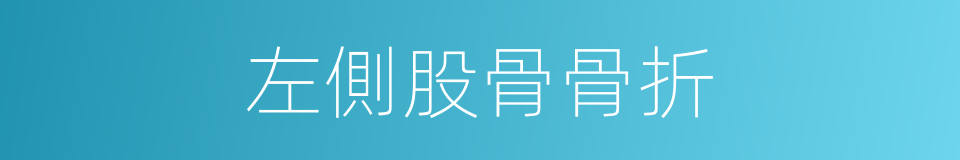 左側股骨骨折的同義詞