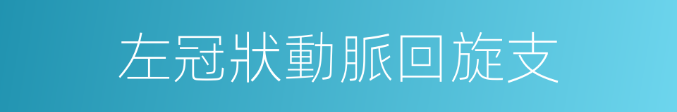 左冠狀動脈回旋支的同義詞
