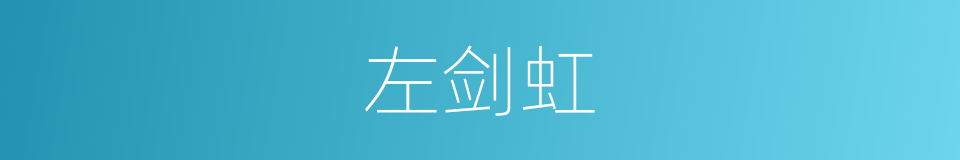 左剑虹的同义词