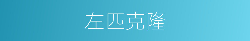 左匹克隆的同义词