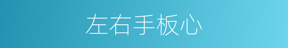 左右手板心的同义词