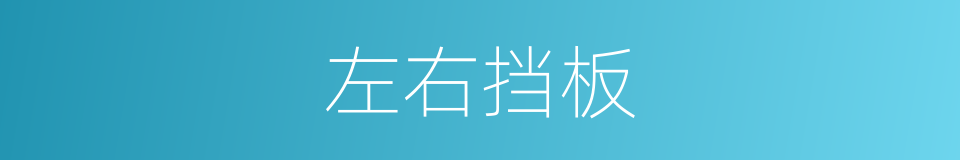 左右挡板的同义词