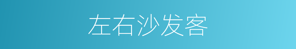 左右沙发客的同义词