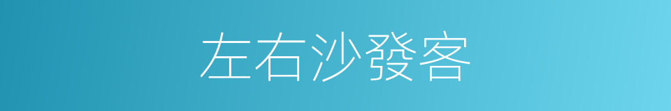 左右沙發客的同義詞