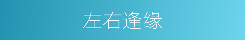 左右逢缘的意思