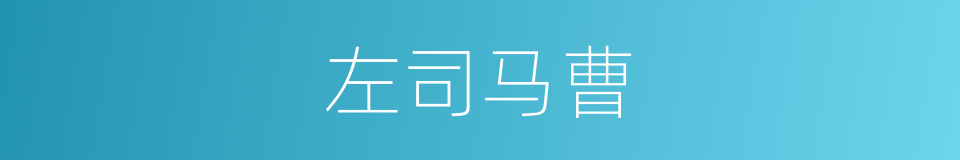 左司马曹的同义词