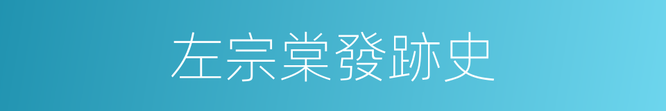 左宗棠發跡史的同義詞