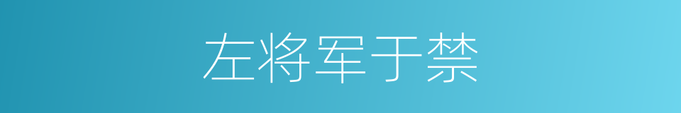 左将军于禁的同义词