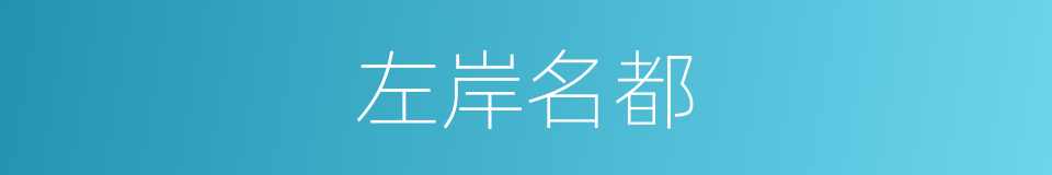 左岸名都的同义词