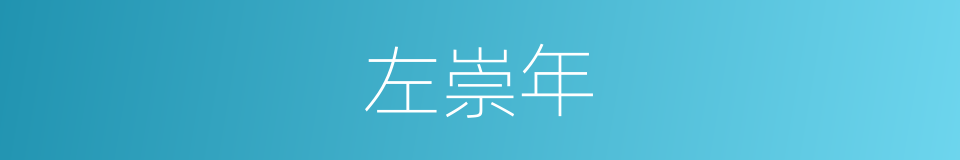 左崇年的同义词