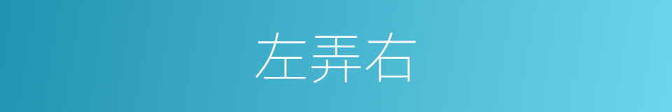 左弄右的同义词