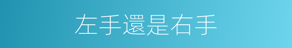 左手還是右手的同義詞