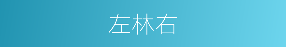 左林右的同义词