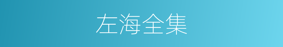 左海全集的同义词