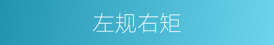 左规右矩的同义词