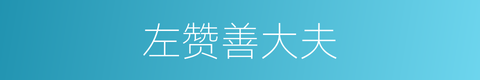 左赞善大夫的同义词