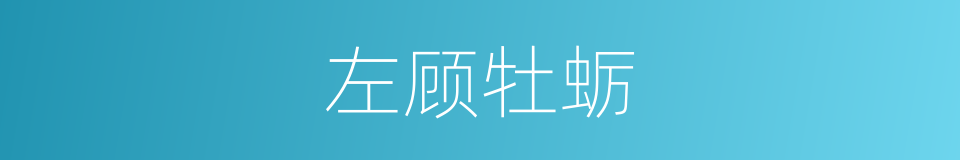 左顾牡蛎的同义词