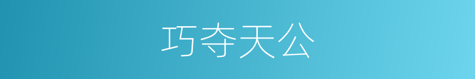 巧夺天公的意思