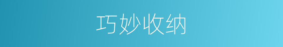 巧妙收纳的同义词