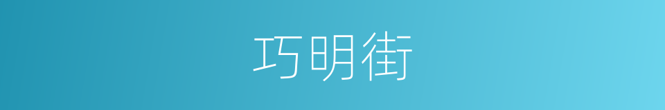 巧明街的同义词