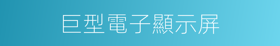 巨型電子顯示屏的同義詞