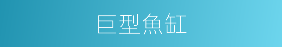 巨型魚缸的同義詞