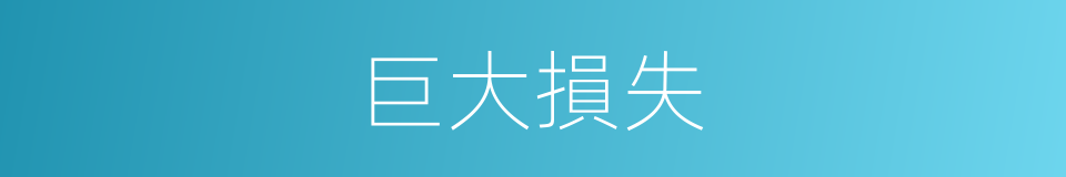 巨大損失的同義詞