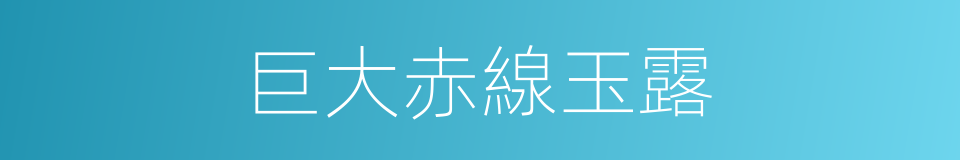 巨大赤線玉露的同義詞